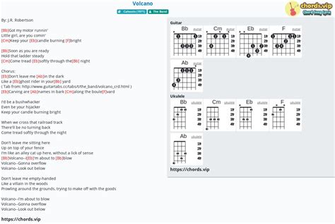 Chord: Volcano - tab, song lyric, sheet, guitar, ukulele | chords.vip