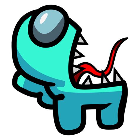 Among Us Cyan Imposter Sticker - Sticker Mania