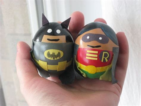 Batman & Robin eggs | Easter | Pinterest | Batman robin, Robins and Batman