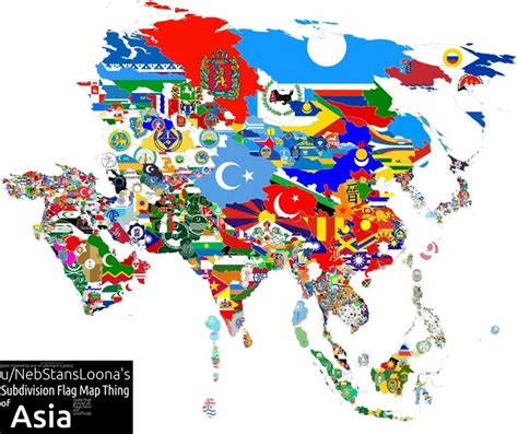 (10) Map of Asian Subdivision Flags [OC] : MapPorn | Mapa de geografía ...