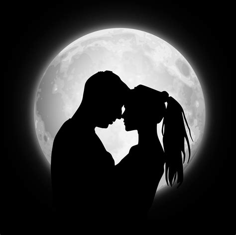 Couple With Moon Free Stock Photo - Public Domain Pictures