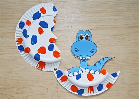 Paper Plate Dinosaur Craft For Kids