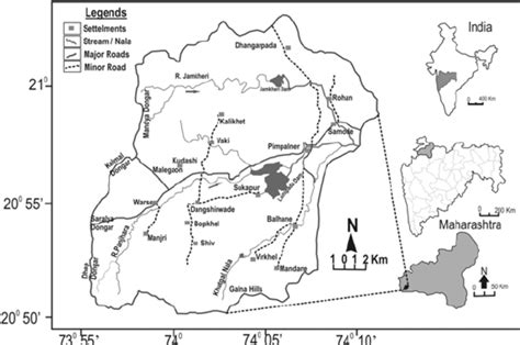 Location map of the Panjhara basin, Dhule district, Maharashtra. | Download Scientific Diagram