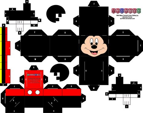 Mickey Mouse Papercraft Toy | Free Printable Papercraft Templates