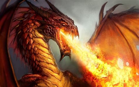 #1095703 fantasy art, artwork, dragon, mythology, wing, fictional ...