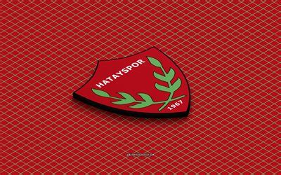 Download 4k, Hatayspor isometric logo, 3d art, Turkish football club ...