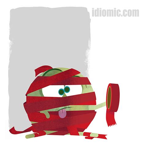 'Red Tape' illustrated at Idiomic.com: phrase definition, example, and origin.