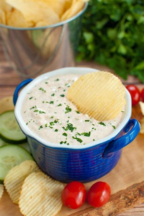 Easy Sour Cream Dip for Chips or Veggies - Dip Recipe Creations