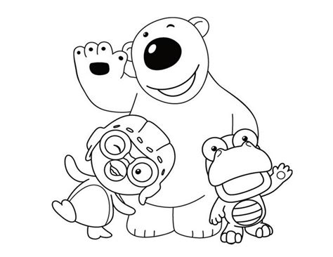 Pororo coloring sheet for kids - Coloring pages for kids on Coloring-Forkids.com Penguin ...