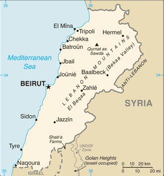 Beirut Map Tourist Attractions - ToursMaps.com