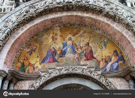 Mosaics in the lunette of St Mark's Basilica on Piazza San Marco Stock Photo by ©DonyaNedomam ...