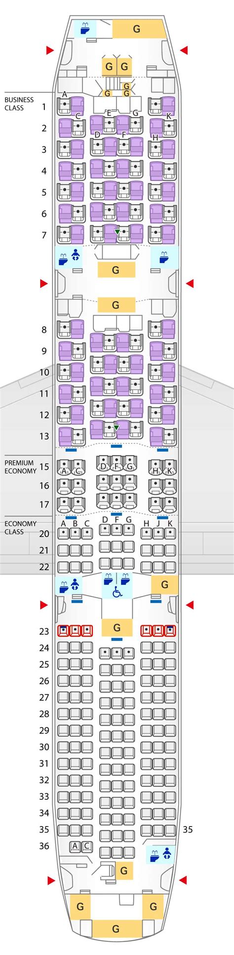 Seat Map of Boeing 787-9 | Seat Map | In-Flight | Travel Information