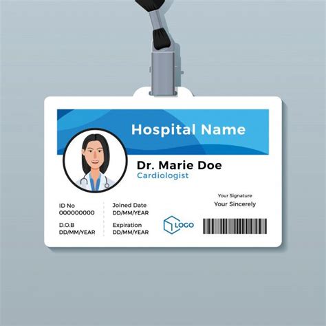 Docteur Carte D'identité | Vecteur Premium | Tarjetas para imprimir ...