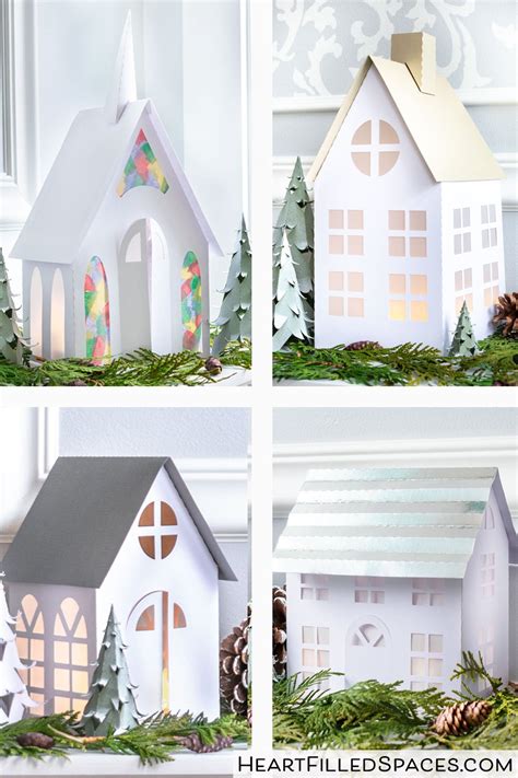 Printable Diy Christmas Village Houses Template