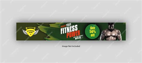 Premium PSD | Youtube banner fitness psd template