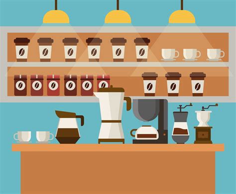 Cafe Shop Vector Vector Art & Graphics | freevector.com