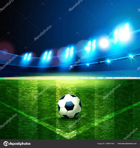 Football Arena Night Background Football Field Stadium Fans 2018 Soccer ...