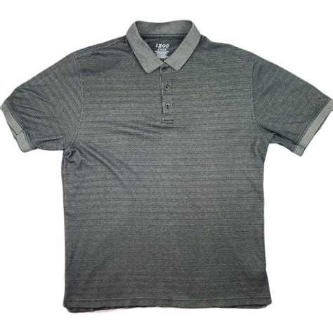 Izod Izod Men's Polo Shirt Short Sleeve Golf Classix Black Gray S | Grailed