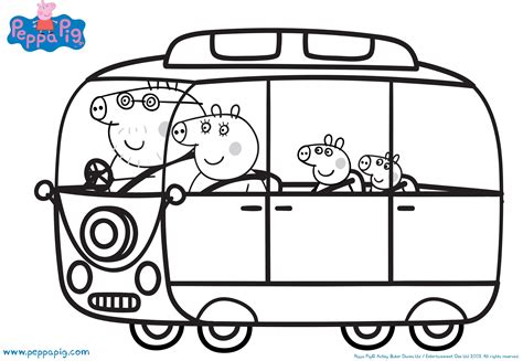 Printable Coloring Pages | Peppa pig coloring pages, Peppa pig colouring, Peppa pig camper van