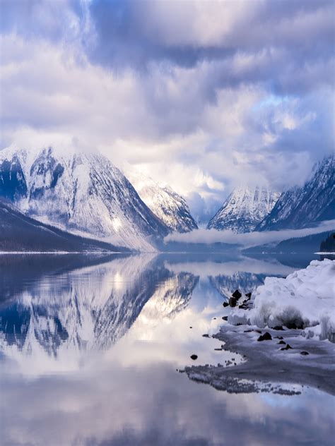 Lake Mcdonald Winter Landscape-print/canvas/acrylic/metal Photography. Glacier National Park ...