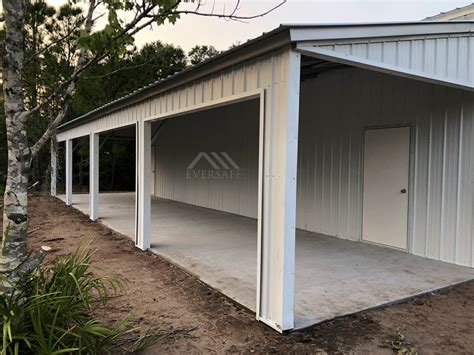 30x50 Steel Garage with Lean-to | Prefab Garage Kit | Shop Florida Prices