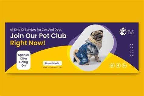 Pet Facebook Cover Template Graphic by coxvect · Creative Fabrica