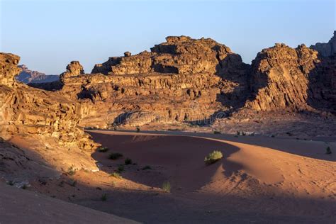 Sunrise at Wadi Rum in Jordan. Stock Photo - Image of sunrise, sand: 116149972