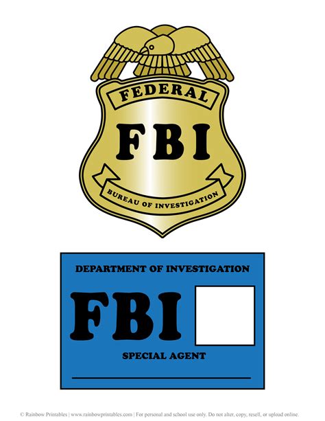 Printable Fbi Badge