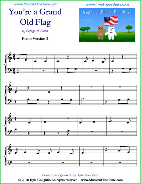 You’re a Grand Old Flag Piano Sheet Music