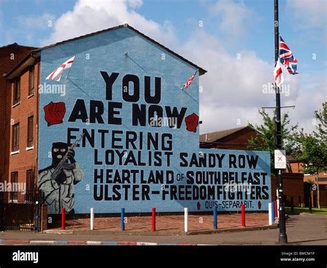 Ulster-Freedom Fighters UFF Loyalist mural Sandy Row Belfast Stock ...