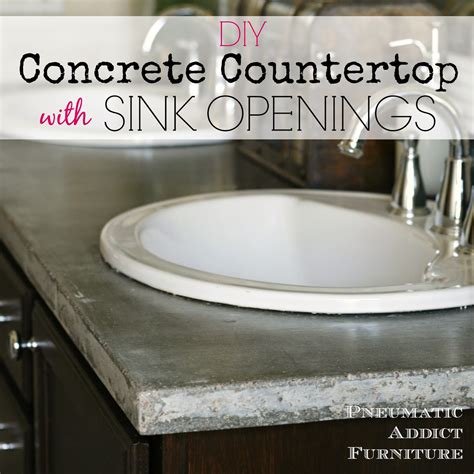 DIY Concrete Countertop With Sink Openings | Pneumatic Addict