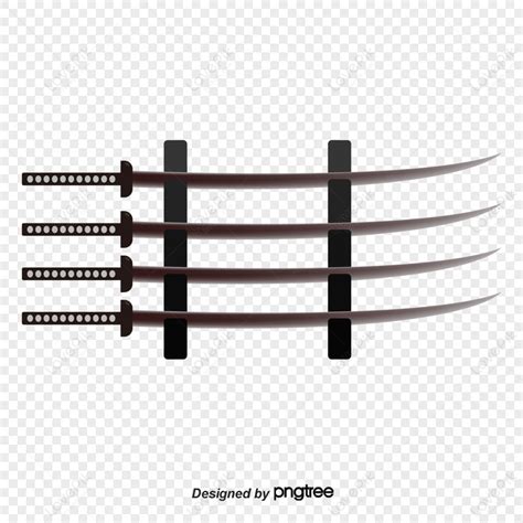 Vector Japanese Samurai Knife Illustration Material,samurai Sword,source Material PNG Image Free ...