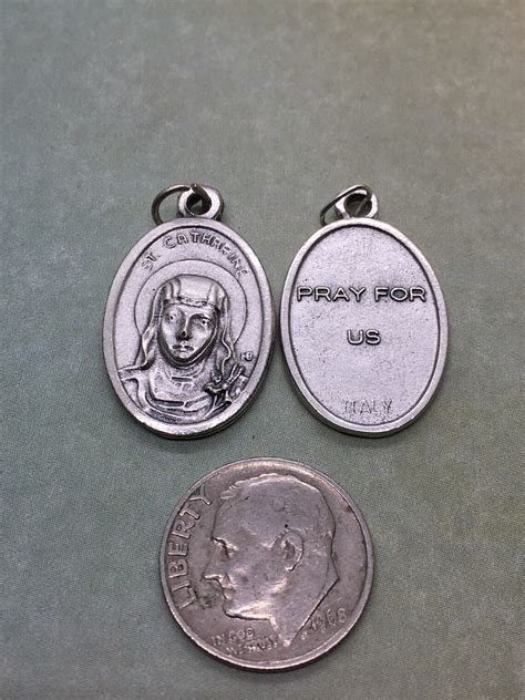 St. Catherine of Siena Holy Medal Italian Catholic Saint | Etsy