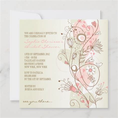 Pink Vintage Floral Bridal Shower Invitations | Zazzle