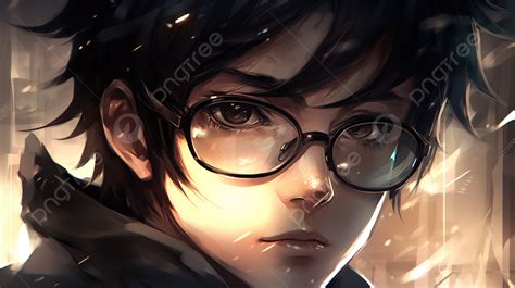 An Anime Art Of A Boy With Glasses Background, Userprofile Picture ...