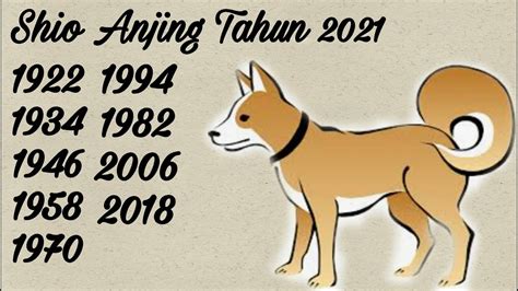 Keberuntungan Shio Anjing Tahun 2021 - YouTube