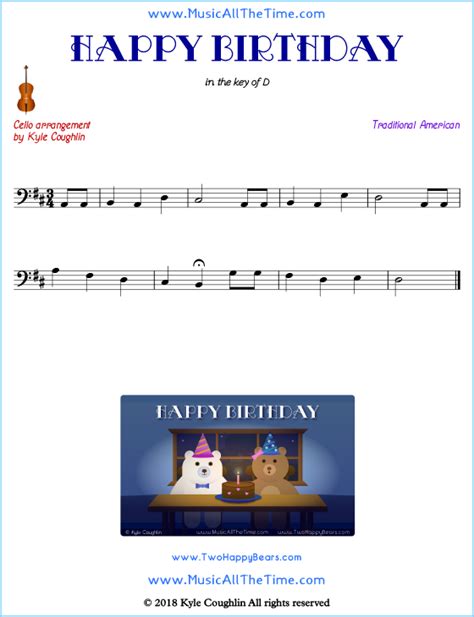 Happy Birthday Cello Sheet Music