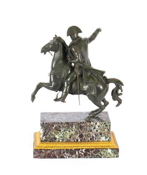 Antique Patinated Bronze Equestrian Statue of Napoleon Bonaparte, 19th Century at 1stDibs