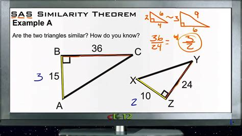 SAS Similarity Theorem: Examples (Basic Geometry Concepts) - YouTube