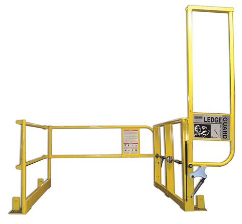 GARLOCK SAFETY SYSTEMS, 83 1/4 in x 75 in, Partially Assembled, Mezzanine Pivot Safety Gate ...