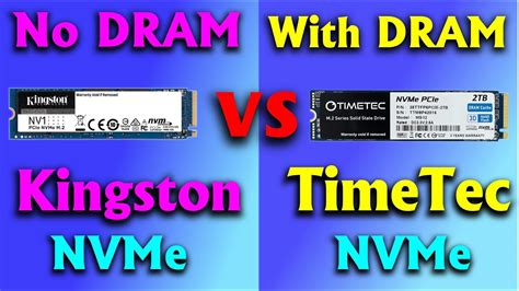 DRAM less NVMe SSD vs NVMe SSD with DRAM Gen 3 Speed & overheat test, Kingston NV1 vs Timetec ...