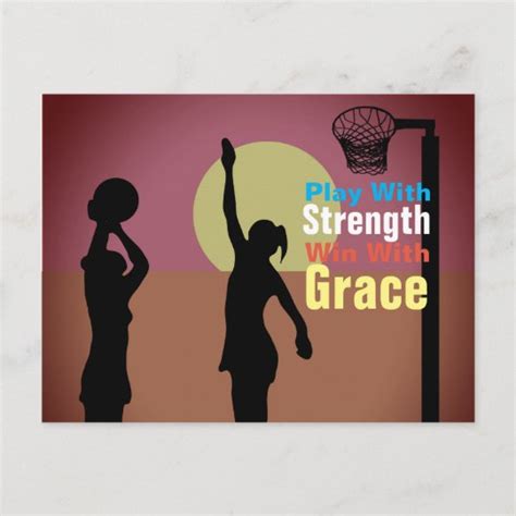 Goal Shooter Theme Netball Quote Postcard | Zazzle.com