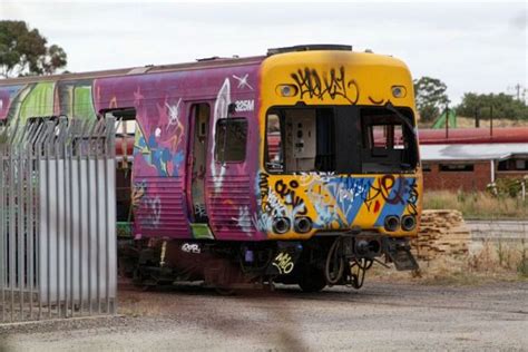 Alstom Comeng 325M-1013T-326M stabled in the Steamrail yard at Newport - Wongm's Rail Gallery