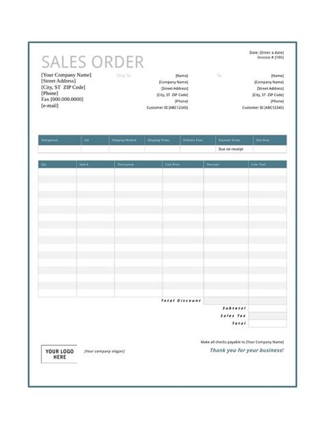 Sales Sheet Template Free ~ Excel Templates