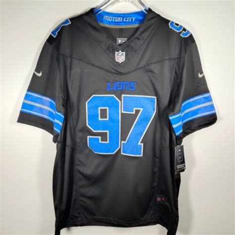 Aidan Hutchinson Detroit Lions #97 Jersey Black Embroidered | eBay