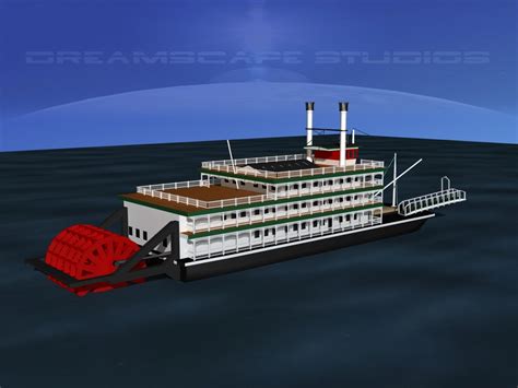 stern wheeler steam historical 3d 3ds