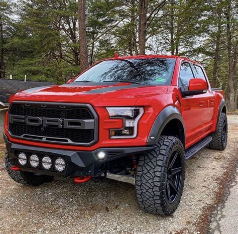 Red Raptor | Truck accessories ford, Ford raptor, Ford trucks f150