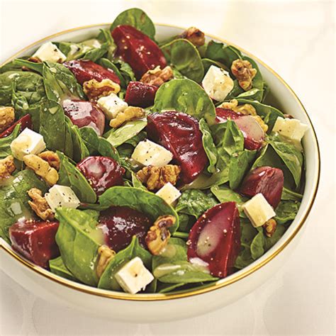 Baby Spinach Salad with Beets, Feta & Walnuts - Wegmans | Beet recipes, Beet salad, Baby spinach ...