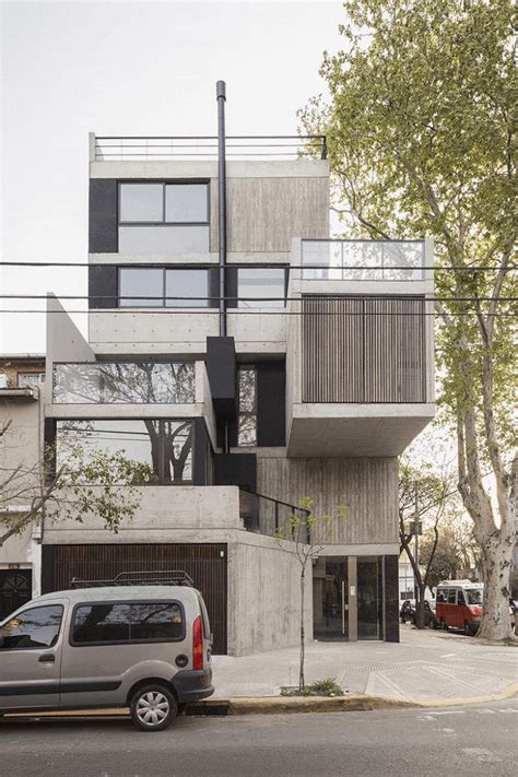 F2M arquitectos elevates concrete volume above buenos aires neighborhood Urban Style ...