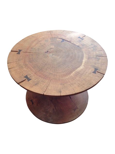 Solid Acacia Wood Round Coffee Table | Round wood coffee table, Coffee table, Table